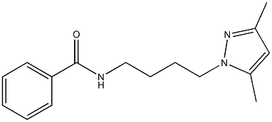 N-[4-(3,5-Dimethyl-1H-pyrazol-1-yl)butyl]benzamide,,结构式