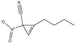 2-Butyl-1-nitro-2-cyclopropene-1-carbonitrile