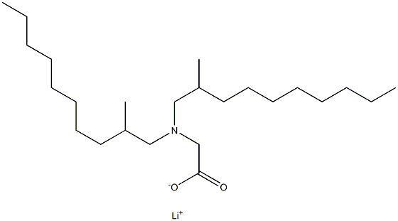 N,N-Bis(2-methyldecyl)glycine lithium salt Structure