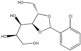 2-O,3-O-(2-Chlorobenzylidene)-D-glucitol,,结构式