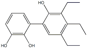 3',4',5'-Triethyl-1,1'-biphenyl-2,2',3-triol 结构式
