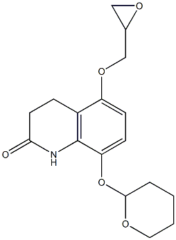 5-[(Oxiran-2-yl)methoxy]-8-(tetrahydro-2H-pyran-2-yloxy)-3,4-dihydro-2(1H)-quinolinone Structure