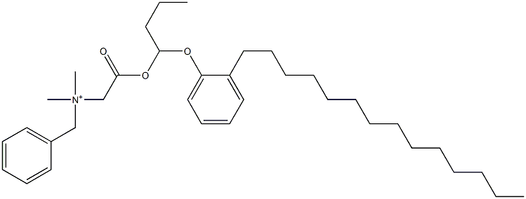 N,N-Dimethyl-N-benzyl-N-[[[1-(2-tetradecylphenyloxy)butyl]oxycarbonyl]methyl]aminium Structure