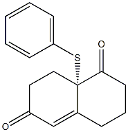 [8aS,(+)]-3,4,8,8a-Tetrahydro-8a-phenylthio-1,6(2H,7H)-naphthalenedione Struktur