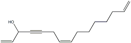 (Z)-1,7,14-ペンタデカトリエン-4-イン-3-オール 化学構造式