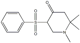 1,2,2-Trimethyl-5-phenylsulfonylpiperidin-4-one Structure