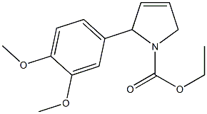 2-(3,4-Dimethoxyphenyl)-3-pyrroline-1-carboxylic acid ethyl ester,,结构式