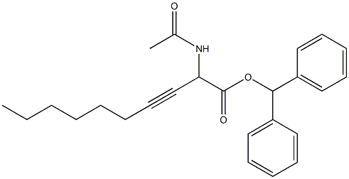 2-Acetylamino-3-decynoic acid diphenylmethyl ester Structure