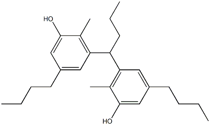 3,3'-Butylidenebis(2-methyl-5-butylphenol),,结构式