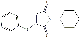 2-Phenylthio-N-cyclohexylmaleimide,,结构式