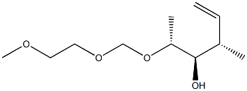(2R,3R,4S)-2-[(2-メトキシエトキシ)メトキシ]-4-メチル-5-ヘキセン-3-オール 化学構造式