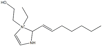 1-Ethyl-2-(1-heptenyl)-1-(2-hydroxyethyl)-4-imidazoline-1-ium Struktur