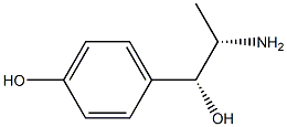 (αR)-α-[(S)-1-アミノエチル]-4-ヒドロキシベンゼンメタノール 化学構造式