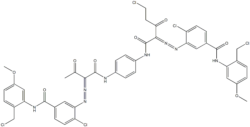 3,3'-[2-(Chloromethyl)-1,4-phenylenebis[iminocarbonyl(acetylmethylene)azo]]bis[N-[2-(chloromethyl)-5-methoxyphenyl]-4-chlorobenzamide]|