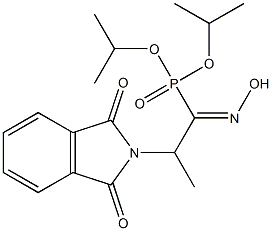 2-[(2,3-Dihydro-1,3-dioxo-1H-isoindol)-2-yl]-1-hydroxyiminopropylphosphonic acid diisopropyl ester Struktur