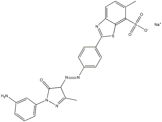  2-[4-[[1-(3-Aminophenyl)-5-oxo-4,5-dihydro-3-methyl-1H-pyrazol-4-yl]azo]phenyl]-6-methylbenzothiazole-7-sulfonic acid sodium salt