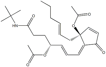 (4S,5E)-4-Acetoxy-5-[(2E,4R)-4-acetoxy-6-(N-tert-butylcarbamoyl)-2-hexenylidene]-4-[(2Z)-2-hexenyl]-2-cyclopenten-1-one,,结构式