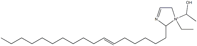 1-Ethyl-2-(6-heptadecenyl)-1-(1-hydroxyethyl)-3-imidazoline-1-ium Structure