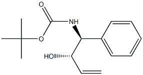 [(1S,2S)-1-フェニル-2-ヒドロキシ-3-ブテニル]カルバミド酸tert-ブチル 化学構造式
