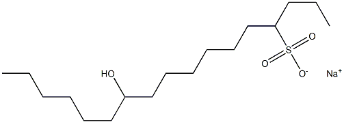 11-ヒドロキシヘプタデカン-4-スルホン酸ナトリウム 化学構造式