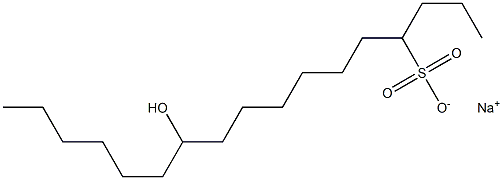 11-Hydroxyheptadecane-4-sulfonic acid sodium salt Structure