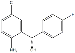 (S)-4-Fluoro-5'-chloro-2'-aminobenzhydryl alcohol Structure