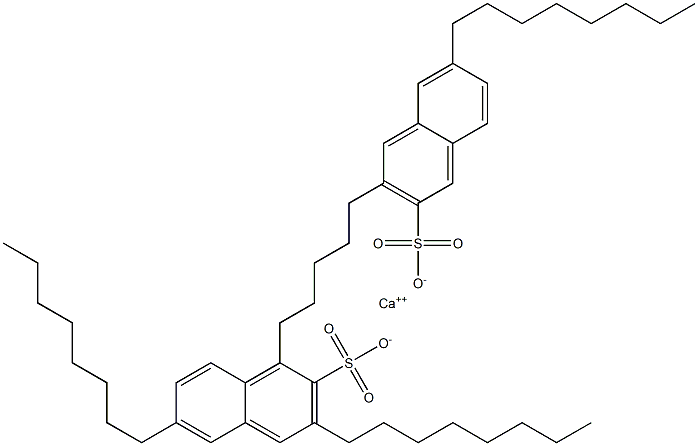 ビス(3,6-ジオクチル-2-ナフタレンスルホン酸)カルシウム 化学構造式