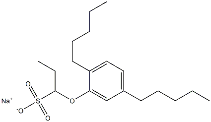 1-(2,5-Dipentylphenoxy)propane-1-sulfonic acid sodium salt Structure