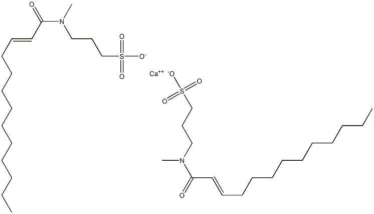 Bis[3-[N-(2-tridecenoyl)-N-methylamino]-1-propanesulfonic acid]calcium salt,,结构式