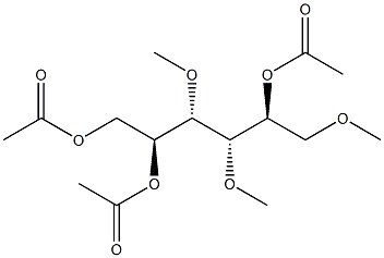 1-O,2-O,5-O-トリアセチル-3-O,4-O,6-O-トリメチル-L-マンニトール 化学構造式