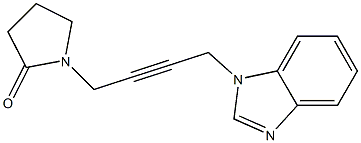 1-[4-(1H-Benzimidazol-1-yl)-2-butynyl]pyrrolidin-2-one,,结构式