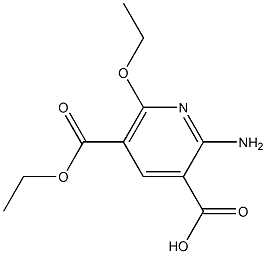 2-アミノ-6-エトキシピリジン-3,5-ジカルボン酸5-エチル 化学構造式
