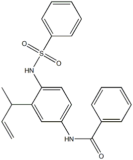 N-[3-(1-Methyl-2-propenyl)-4-phenylsulfonylaminophenyl]benzamide Structure