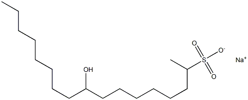 9-ヒドロキシヘプタデカン-2-スルホン酸ナトリウム 化学構造式