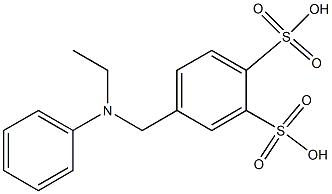4-[(N-Ethylanilino)methyl]benzene-1,2-disulfonic acid 结构式