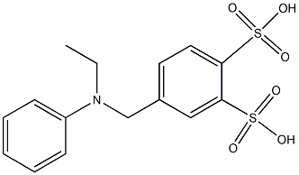 4-[(N-Ethylanilino)methyl]benzene-1,2-disulfonic acid,,结构式