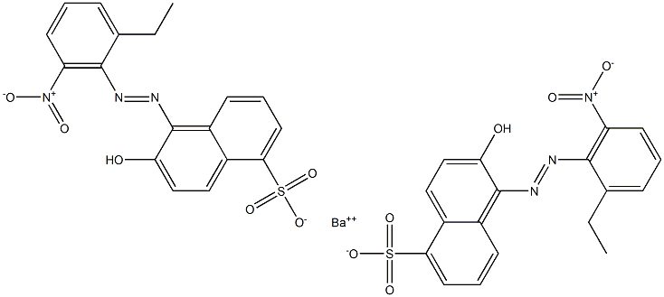 Bis[1-[(2-ethyl-6-nitrophenyl)azo]-2-hydroxy-5-naphthalenesulfonic acid]barium salt Structure