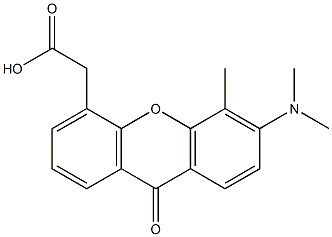 6-Dimethylamino-5-methyl-9-oxo-9H-xanthene-4-acetic acid,,结构式