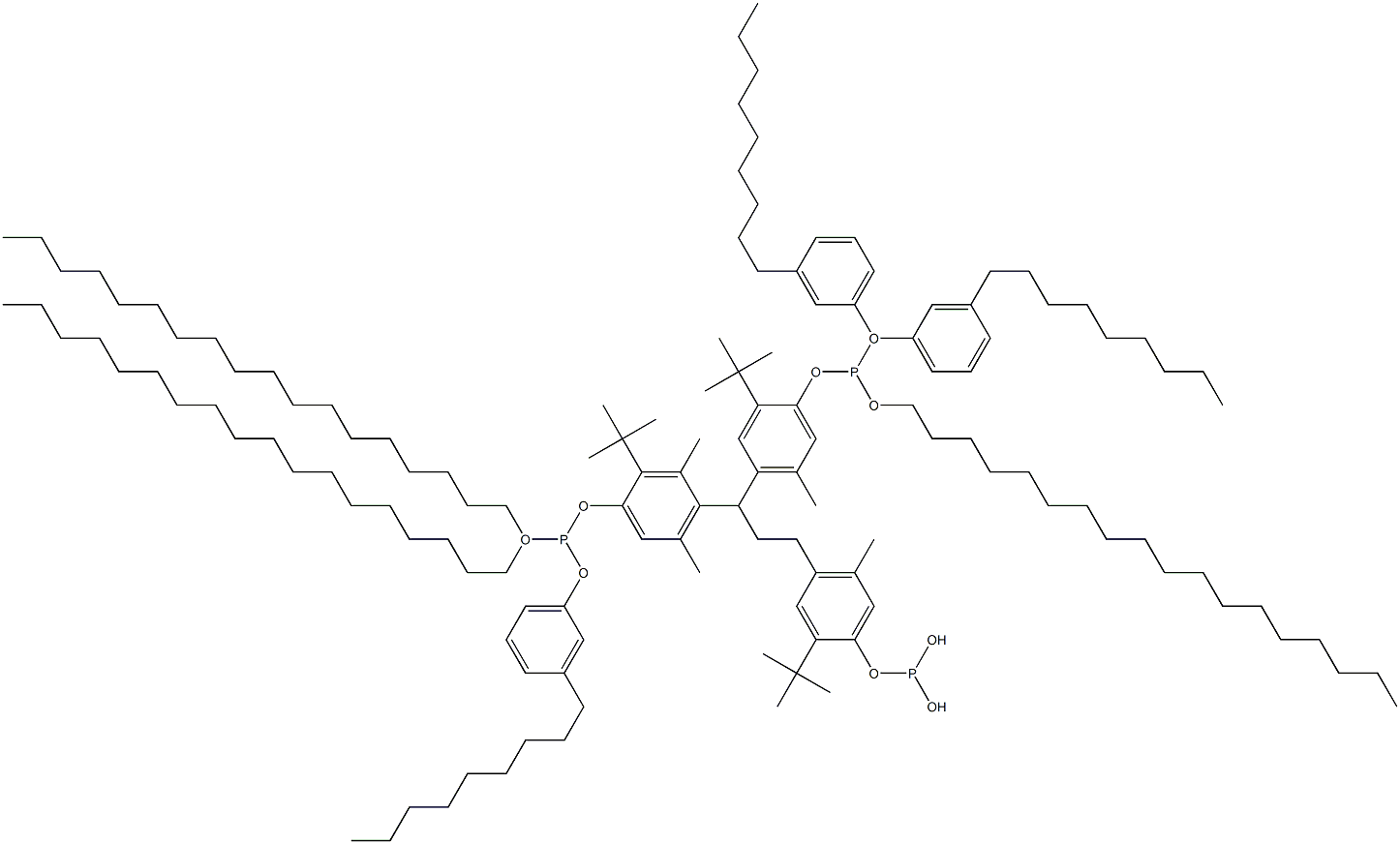 [3-Methyl-1,1,3-propanetriyltris(2-tert-butyl-5-methyl-4,1-phenyleneoxy)]tris(phosphonous acid)O,O',O'-Trioctadecyl O,O'',O''-tris(3-nonylphenyl) ester