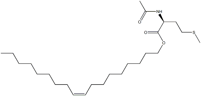 (S)-2-(Acetylamino)-4-(methylthio)butanoic acid (Z)-9-octadecenyl ester 结构式