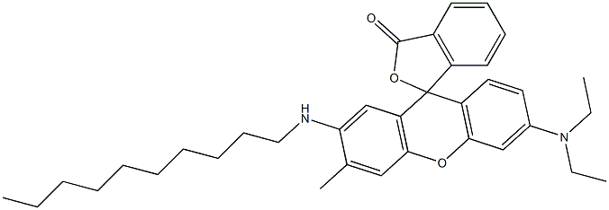 3'-Diethylamino-6'-methyl-7'-decylaminospiro[isobenzofuran-1(3H),9'-[9H]xanthen]-3-one,,结构式