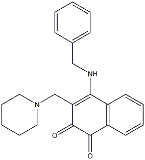 4-[Benzylamino]-3-[(piperidin-1-yl)methyl]naphthalene-1,2-dione|