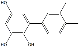3',4'-Dimethyl-1,1'-biphenyl-2,3,5-triol,,结构式