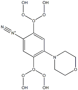 4-Morpholino-2,5-dipentoxybenzenediazonium 结构式