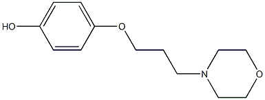 4-[3-(4-ヒドロキシフェノキシ)プロピル]モルホリン 化学構造式
