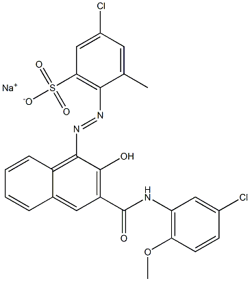  3-Chloro-5-methyl-6-[[3-[[(3-chloro-6-methoxyphenyl)amino]carbonyl]-2-hydroxy-1-naphtyl]azo]benzenesulfonic acid sodium salt