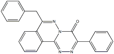 7-Benzyl-3-phenyl-4H-[1,2,4]triazino[3,4-a]phthalazin-4-one Structure