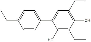 2,6-Diethyl-4-(4-ethylphenyl)benzene-1,3-diol,,结构式