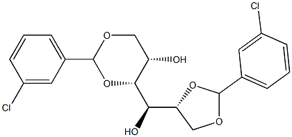 1-O,3-O:5-O,6-O-Bis(3-chlorobenzylidene)-D-glucitol Structure
