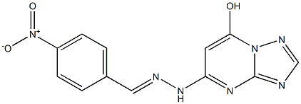 5-[N'-(4-Nitrobenzylidene)hydrazino]-7-hydroxy[1,2,4]triazolo[1,5-a]pyrimidine,,结构式